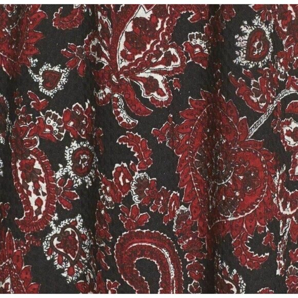 Michael Kors Blouson Dress Small 4 6 Black Red Long Sleeve Washable Career - Picture 11 of 11